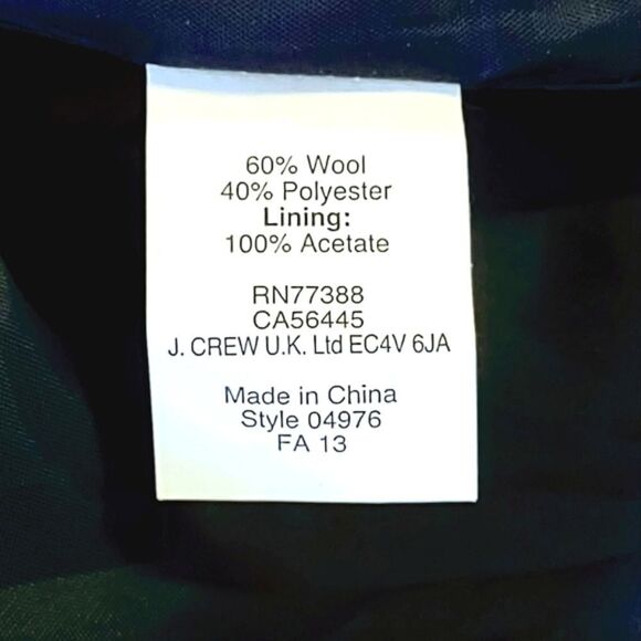 J. CREW VINTAGE BEJEWELED NECKLINE NAVY BLUE BLOUSE WOMEN'S SIZE 00 - Picture 5 of 6